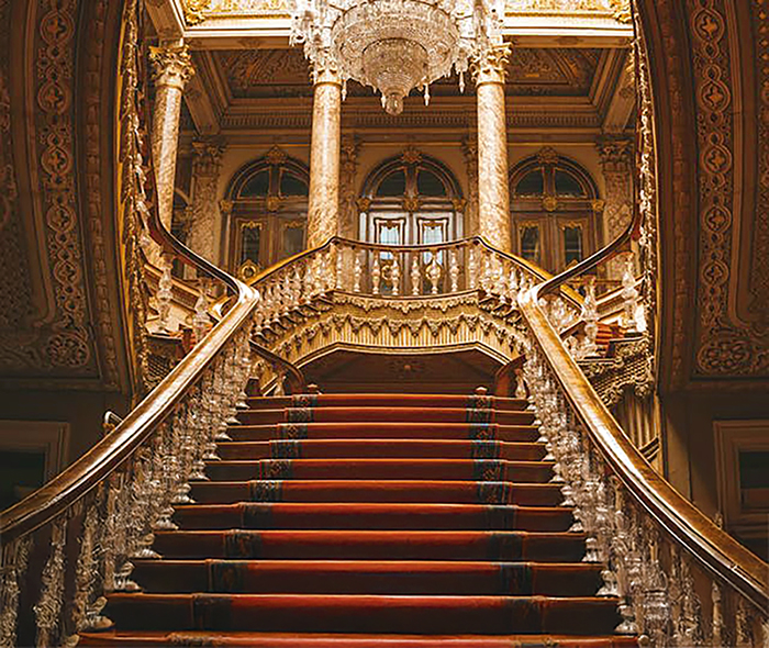Luxury mansion stairs